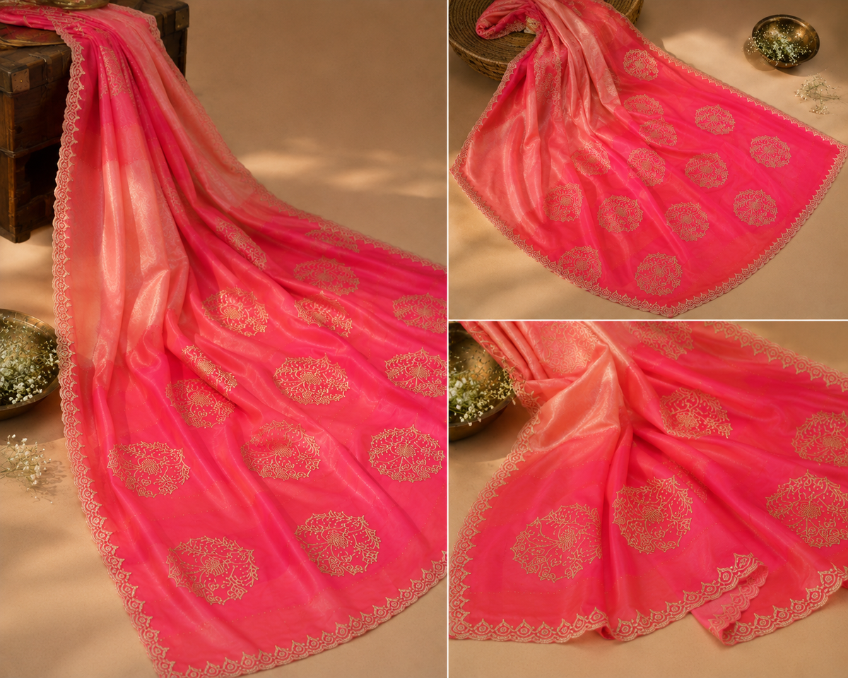 Designer Pink Saree | Modern Elegance Meets Tradition