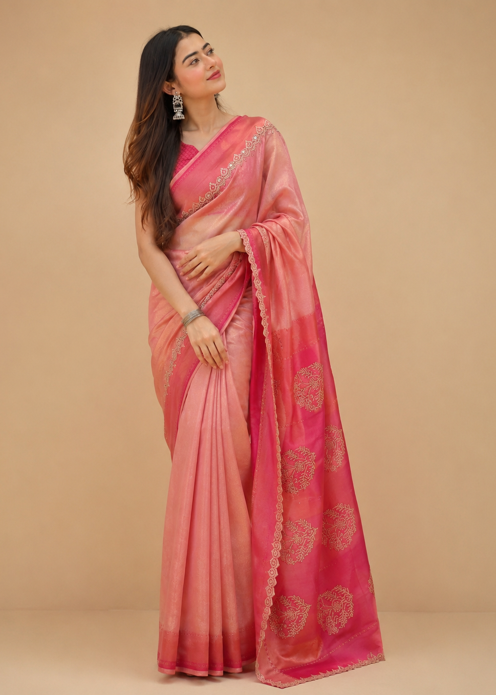 Designer Pink Saree | Modern Elegance Meets Tradition